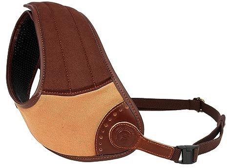 Tourbn Schulterpolster aus Segeltuch, Leder, verstellbar, für Gewehr, Schrotflinte, stoßfeste Pads für Sport, Schießen, Jagd