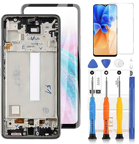 LADYSON OLED LCD Écran pour Samsung Galaxy A53 5G A536 A536B LCD Écran Tactile Digitizer Montage Kit de Remplacement avec Outil(6,5, Noir)