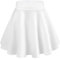 DRESHOW Mini Gonna a Pieghe Casual Svasata Elastica di Base per Donna e Ragazze