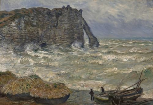 Puzzle 1000 Teile - Claude Monet - Mer agitée à Étretat, 1883