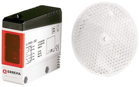 Fotocelula ERREKA de reflexion a espejo multitension tipo carlo gavazzi para puertas y cancelas correderas portones puertas cocheras compatible todos los motores