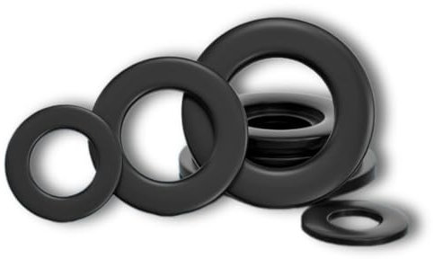 ORTAVA 40 Stück Unterlegscheiben M10, Karosseriescheiben M10 x 20mm Edelstahl A2 V2A, Beilagscheiben Rostfreie Flat Washers für Schrauben, Muttern und Gewindestange (Schwarz)