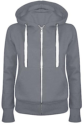 Zip Up Hoodies for Women, Ladies Jackets Full Zip Plain Fleece Essential Hoodie Sweatshirts Drawstring Hooded Pullover Tops Casual Sweater with Pockets Loungewear Outerwear