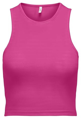 ONLY L Onlbelia S Crop Top Jrs Noos, Fucsia Fedora, Mujeres