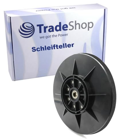 Trade-Shop Klett Schleifteller/Haftteller/Stützteller Ø225mm 8 Löcher kompatibel mit Einhell TCDW225, TEDW225 Trockenbauschleifer