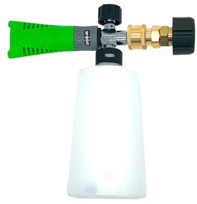M&M Smartek Schaumkanone einstellbar Schaumlanze Injektor Seifenspender Autowäsche kompatibel mit Kärcher Nilfisk Lavor B&D Bosch Kränzle usvm (Für Kärcher HD/HDS M22x1,5)
