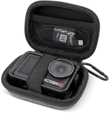 REYGEAK Osmo Action 5 Pro Tasche Case Hartschalentasche Reisetasche Tragetasche Für DJI Action 3/Action 4/ Action 5 Pro Kamera Zubehör (Trompete)
