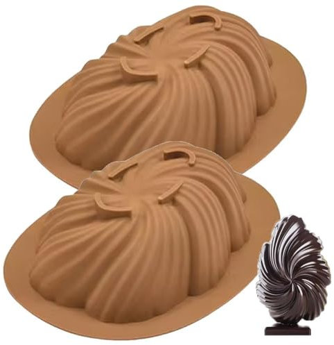 Zghhc 2 Teile/Satz 3D Osterei Schokoladenform Easy-Release Ostern Backformen Niedliche Süße Formen Ostern DIY Silikon Ei Schokoladenform