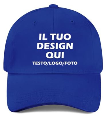 ERICAT Cappello Personalizzato, Berretto Personalizzati, Cappello da Baseball Personalizzabile, Cappellino con Visiera con Foto/Logo/Testo | Cappello Regolabile per Uomini e Donne