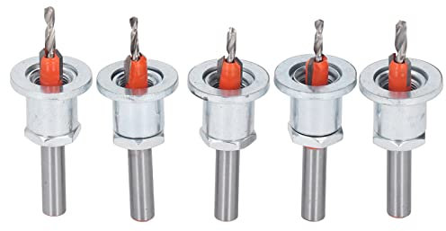 Countersink Drill Bit Combo, Wear Resistant HRC50‑54 Prevent Clogging Countersink Drill Bit Set for Metal