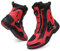 Scarpe Moto Uomo, Stivali Scarpe Moto Motocross Casual Strada Traspiranti Antiscivolo con Cerniera Laterale, Supporto per La Caviglia (Red,39 EU)