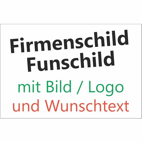 Kiwistar UG - Schilder selbst gestalten - Schild personalisiert 3mm weiß - Firmenschild - DIN A3 quer - 420x297 mm bedruckt - personalisierte Geschenke - Dekoration Wohnung, Werkstatt, Büro