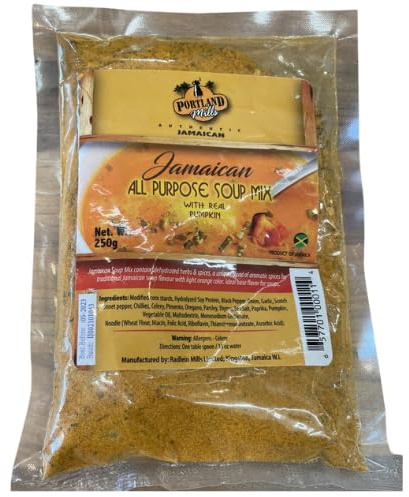 Portland Mills (Radlein Mills) Jamaican All Purpose Soup Mix 250g | Product of Jamaica | Authentic Caribbean Seasoning Blend | Traditional Jamaican Soup Mix