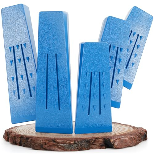 greate Kunststoff Fällkeile Forst Set 5-teilig - Schlagfest & rutschfest | Forstkeile frostbeständig - 2x 20 cm + 3x 15 cm Forstkeil - Fällkeil Kunststoff