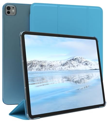 EAZY CASE - Schutzhülle für iPad Pro 13 (2025) Hülle 13 Zoll Smart Cover Tablet Case Smartcase zum Aufstellen Klapphülle mit Standfunktion Sleep Wake Up Funktion Tasche Kunstleder Etui Hell Blau