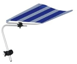 MARBUENO SUMMER Marbueno Parasol Inclinable Rayas Azules Blancas Aluminio Playa y Piscina 51X54X37 cm 10437
