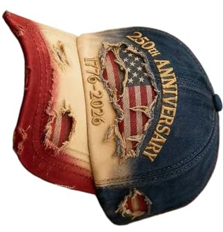 Xmccvt Amerikanischer Patriotischer Hut | 250 Jahr Feier Kappe | USA Trucker Cap - Für Frauen Männer Patrioten Outdoor Sport 4. Juli Memorial Day Unabhängigkeitstag Parade Camping Angeln