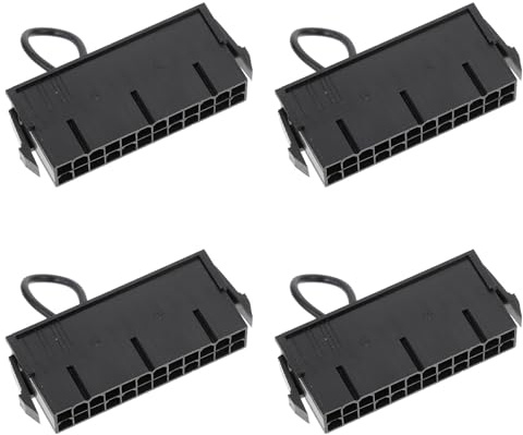 Kisangel 4 Stück ATX Netzteil Tester Starter 24 pin Jumper Brücke Abs Kompakt für PC Netzteile