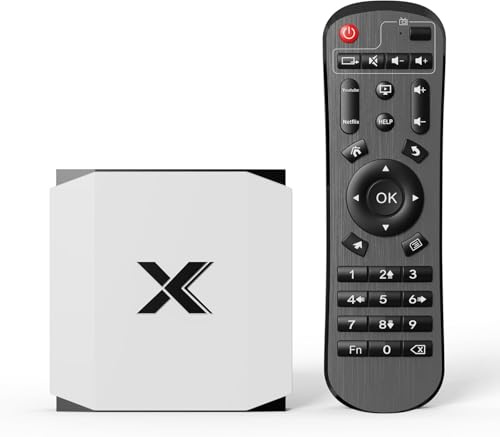 Android 12 OS TV Box Boîtier 4GB RAM 32GB ROM, Smart TV Boîtier Android 4K Ultra HD White, 2.4G / 5G Dual-Band WiFi 6, Support 100M Ethernet, Bluetooth 5.0, USB 2.0, Petit pour Le cinéma à Domicile
