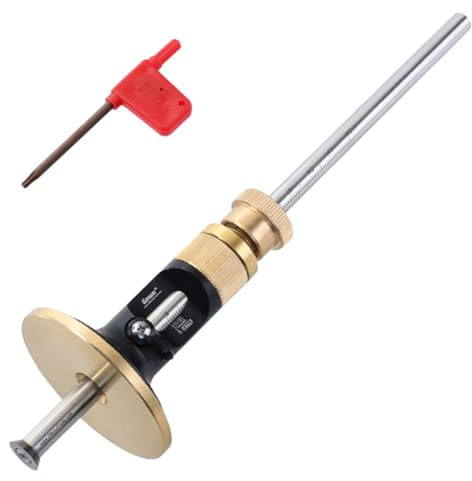 Uonlytech Calibre de Charpentier 22 CM Outil de Traçage Parallèle Lame Carbure pour Travail du Bois Style Européen