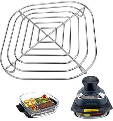 Oiieco Air Fryer Crisper Rack, Stainless Steel Replacement Grill Tray Compatible with Ninja Crispi Air Fryer FN090 FN091 FN100 FN101 FN103 All Series, Food-Grade SUS304 Silver