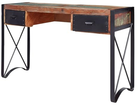 MASSIVMOEBEL24.DE | Massivholz Altholz Eisen lackiert Schreibtisch Massivmöbel Industrial-Stil Möbel massiv Industrial #43