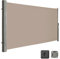 LARMNEE 160 x 350 cm (H x L) Store latéral, Brise-Vue Rétractable pour Jardin, Balcon, Terrasse, Auvent Latéral, Pare-Soleil, Taupe ETP1635BP02