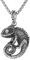 U7 Edelstahl Herren Halskette Echsen Chamäleon Anhänger für Männer Kette mit Eidechse Chamäleon Anhänger Chameleon Kettenanhänger Cool Chamäleon Halskette Reptil Tier Modeschmuck für Freund