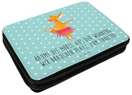 Mr. & Mrs. Panda Bleistiftetui Fuchs Ballerina - Geschenk, Party, Tanzen, Feier, Ballett, Etui für Stifte, Stiftetasche, Geburtstag, Schlampermäppchen, Federmäppchen, Mäppchen