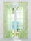 ESLIR Schiebegardinen Voile Flächenvorhänge Transparente Schiebevorhang Set 2er Gardinen mit Klettband Vorhang mit unregelmäßigen Kreis-Design Grün BxH 57x245cm 2 Stück
