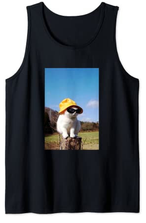Gelb Ästhetik Vibe Süß Yume Kawaii Katze Lustiges Kätzchen Tank Top