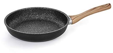 Barazzoni Granitica Extra Induction Padella ø32cm, Manico Eco Legno Rovere, Rivestimento interno innovativo Marmotech a 5 strati Effetto Pietra. Made in Italy, 85510603225
