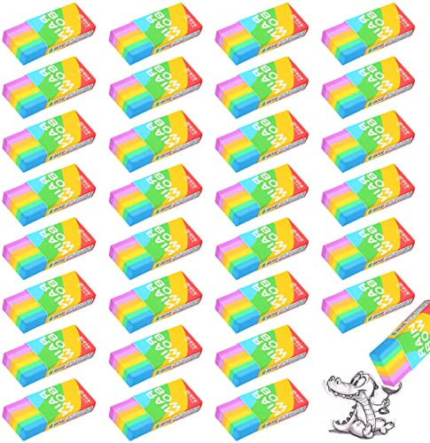Shinybox Radiergummi Kinder, 30 Stücke Kinder Radierer Weich Radierer, Mini-Radiergummi, 2B Radiergummi, Kinder Mitgebsel Geschenk Spielzeug für Schulen Skizzen Büro Zeichen