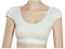 KEHUAN Tops Damen Training Gym Sportswear Shirts 2 In 1 Integriertes Schulterpolster Running Fitness Workout Top T-Shirts,White-M