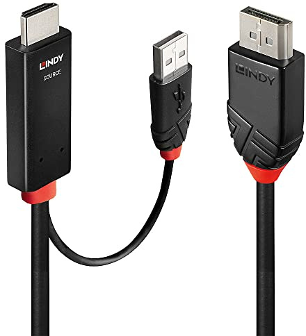 LINDY 41499 2m HDMI an DisplayPort Adapterkabel