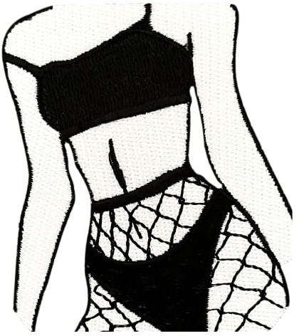Urbanski Patch Cuerpo femenino #2 parche bordado termoadhesivo 8 x 6,8 cm | Aplique para planchar o coser