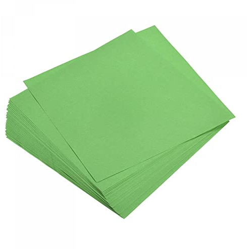 sourcing map Origami Papier Beidseitig Grün 5,9x5,9 Viereckig für DIY 25 Blätter