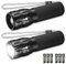 Fulighture LED Torch, Mini Small Torches, Zoomable Portable Flashlight for Gift, Home Indoor Lighting, Emergency, Batteries Included, 2-Pack