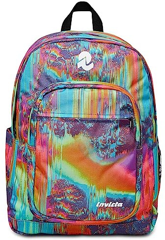 Invicta Jelek Zaino Scuola Media Ragazza, Scuola Elementare, Scomparto PC, Tasca Borraccia, multicolore