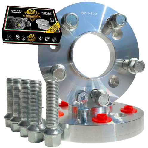 IGP 2 Distanziali Ruote 20 mm Compatibili Con Mercedes Classe B w245 w246 w247 dal 2005 al 2023 AMG + 10 Bulloni in acciaio