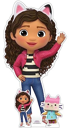 Star Cutouts SC4274 Gabby Waving Gabby's Dollhouse Star Mini Cardboard Cut Out, Small