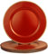UOEKCS Red Charger Plates with Beaded Rim, 13 Round Charger for Dinner Plates, Set of 6 Plastic Plate Chargers for Wedding, Thanksgivng, Christmas.