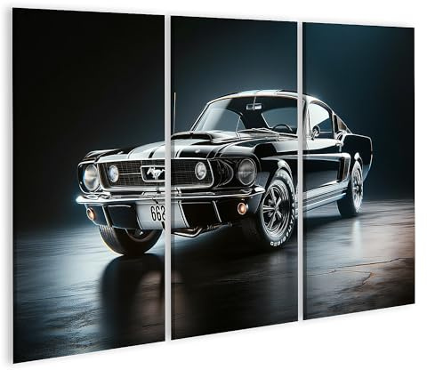islandburner Bild auf Leinwand Klassisches Muscle-Car schlankes Design Mustang 1960er Bilder Wandbilder Poster