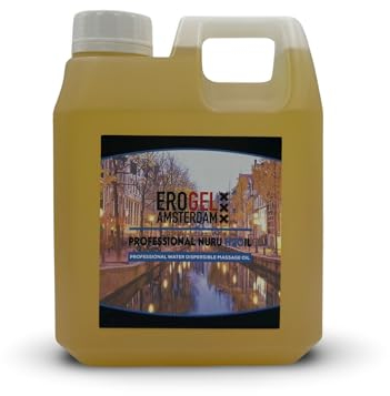 Wasserlösliches Nuru Massageöl H2Oil - Professionelles Massageöl für Ganzkörper, Extra Hautfreundlich, Problemlos Abspülbar, Erwärmbares Massageöl - 1000 ml