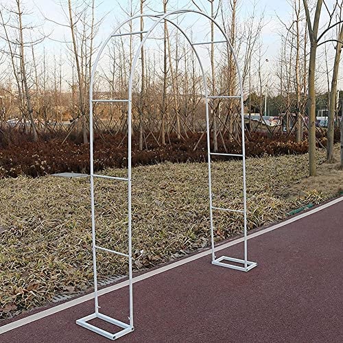 sjdoPulse Gartenbogen, Rosenlaube Aus Metall, Rahmen Für Blumenbögen, Torbogengarten Im Freien Zum Klettern Von Rosen Und Pflanzen, Hochzeit, Jubiläum, Geburtstagsfeier,Weiß,W3.5M*H2.2M