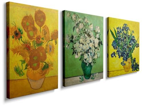 Wandbilder für Schlafzimmer Wand Room Decor - Painting 3 Teilig Blumen Leinwand Kunstdruck DYH0069