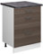 Vicco Küchenunterschrank R-Line, Grau/Weiß, 60 cm mit Schubladen, AP Anthrazit