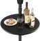 KOMFOTTEU Plateau de Parasol deφ50 cm, Table Ronde pour Parasol de Jardin Extérieur, Trou de Parasol de 38 mm, Plateau de Parasol, Portable & réglable, pour Piscine, Terrasse, Plage