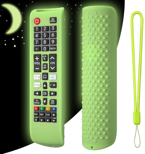 Btkigl Custodia protettiva antiurto in silicone per Smart TV Sam-sung BN59-01315A BN59-01315B BN59-01315E BN59-01315L AA59-00825A (verde luminoso)