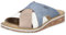 Rieker Damen Pantolette in blau-Kombi - Gr. 39
